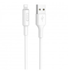 Кабель HOCO X25 USB to iP 2A, 1m, PVC, PVC connectors, White (6957531080114)