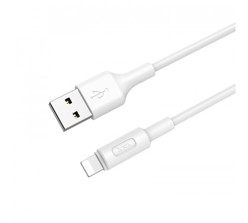 Кабель HOCO X25 USB to iP 2A, 1m, PVC, PVC connectors, White (6957531080114)