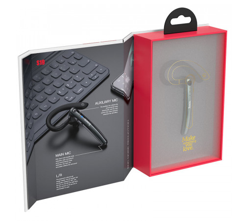 Bluetooth гарнітура HOCO S19 Heartful ENC noise cancelling BT headphones Metal Gray (6931474752918)