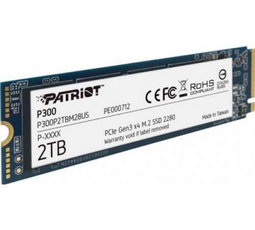 Накопичувач SSD M.2 Patriot P300 2TB NVMe 2280 PCIe 3.0x4 3D NAND TLC (P300P2TBM28)