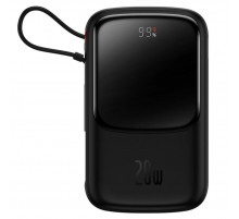 Зовнішній акумулятор Baseus Qpow Pro Digital Display Fast Charge 10000mAh 20W (Type-C cable) Black (PPQD020001)