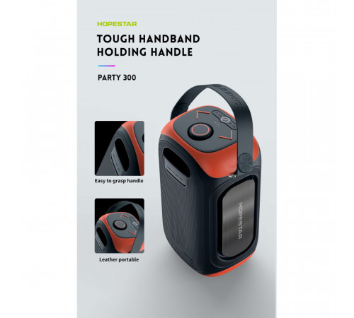 УЦІНКА Колонка HOPESTAR Party 300 з мікрофоном (37,4*17,6*26,0 см) (під ремонт)