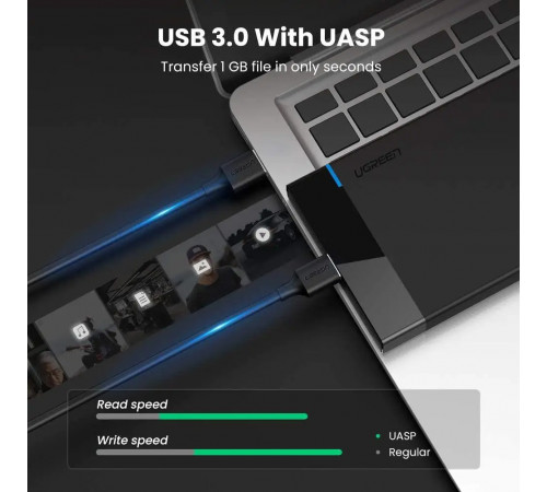 Зовнішня кишеня для накопичувача UGREEN US221 2.5 Inch Hard Drive Box (UGR-30848) (UGR-30848)