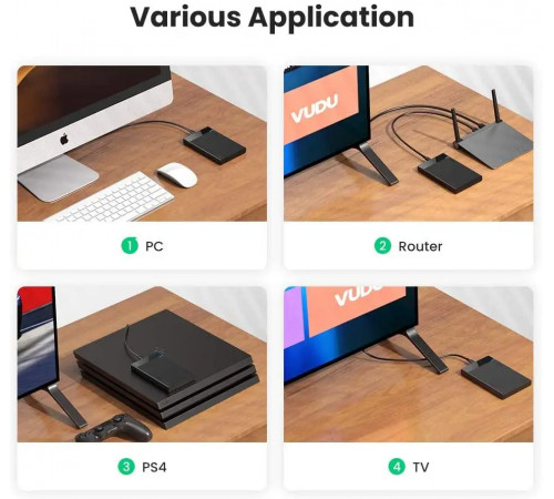 Зовнішня кишеня для накопичувача UGREEN US221 2.5 Inch Hard Drive Box (UGR-30848) (UGR-30848)