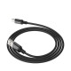 Кабель HOCO X14 USB to iP 2A, 1m, nylon, aluminum connectors, Black (6957531062820)