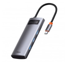 USB-хаб Baseus Metal Gleam Series 5-in-1 Multifunctional （Type-C to HDMI*1+USB3.0*3+PD*1) (CAHUB-CX0G)