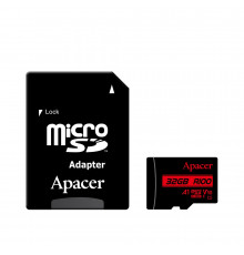 Карта пам'яті microSDHC (UHS-1) Apacer 32Gb class 10 V10 A1 R100MB/s (adapter SD) (AP32GMCSH10UB-R)