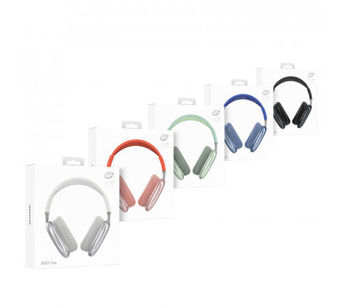 Бездротові накладні навушники BOROFONE BO22 Plus Elegant BT headphones Deep Space Gray (6941991115219)