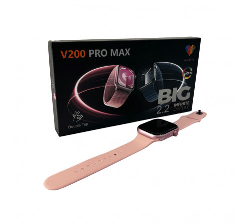 Смарт-годинник BIG V200 Pro Max 44mm. 220 mAh. IP65 Pink (V200PMPink)