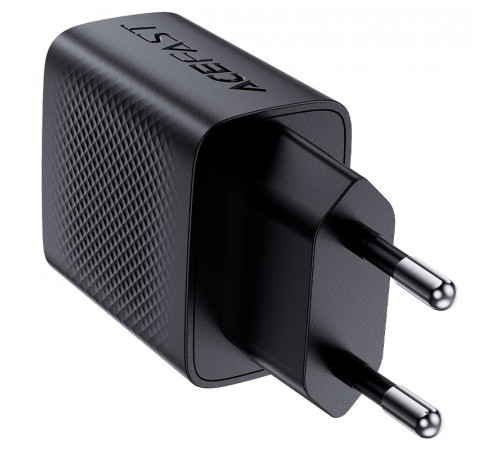 Мережевий зарядний пристрій з кабелем ACEFAST A82 PD20W GaN single USB-C charger set (P5) (EU) Black (6974316280057)