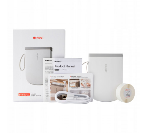 Термопринтер для друку наклейок NIIMBOT D11_H White (1AA57281601)