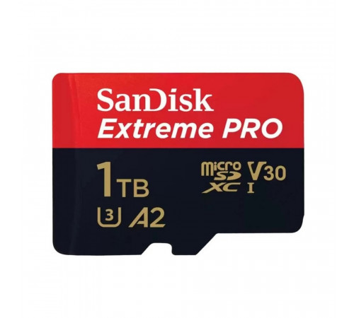 Карта пам'яті microSDXC (UHS-1 U3) SanDisk Extreme Pro A2 1TB class 10 V30 (R200MB/s,W140MB/s) (adapter) (SDSQXCD-1T00-GN6MA)