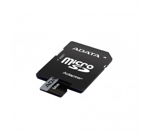 Карта пам'яті microSDXC (UHS-1 U3) A-DATA Premier Pro 64Gb Class 10 V30S A2 (R-100Mb/s W85Mb/s) (adapter SD) (AUSDX64GUI3V30SA2-RA1)