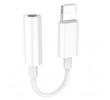 Кабель-перехiдник BOROFONE BV21 Genuine iP to 3.5 digital audio converter White (6941991111143)