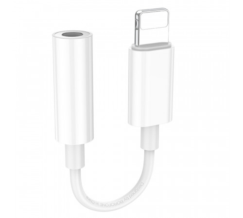 Кабель-перехiдник BOROFONE BV21 Genuine iP to 3.5 digital audio converter White (6941991111143)