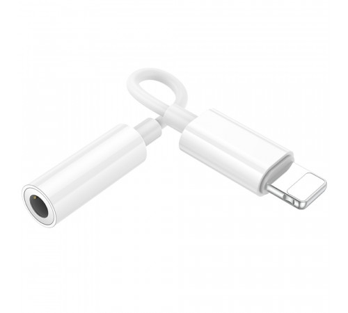 Кабель-перехiдник BOROFONE BV21 Genuine iP to 3.5 digital audio converter White (6941991111143)