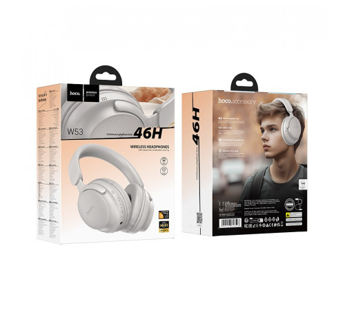 Бездротові накладні навушники HOCO W53 Tone BT headphones Gray (6942007646598)