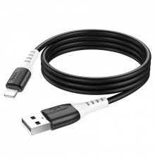 Кабель HOCO X82 USB to iP 2.4A, 1m, silicone, silicone connectors, Black (6931474768537)