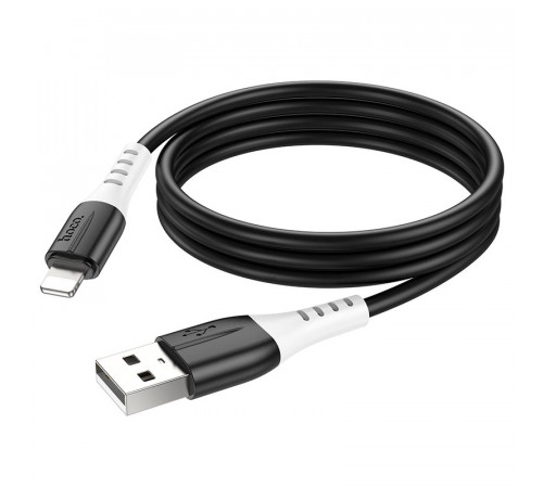 Кабель HOCO X82 USB to iP 2.4A, 1m, silicone, silicone connectors, Black (6931474768537)