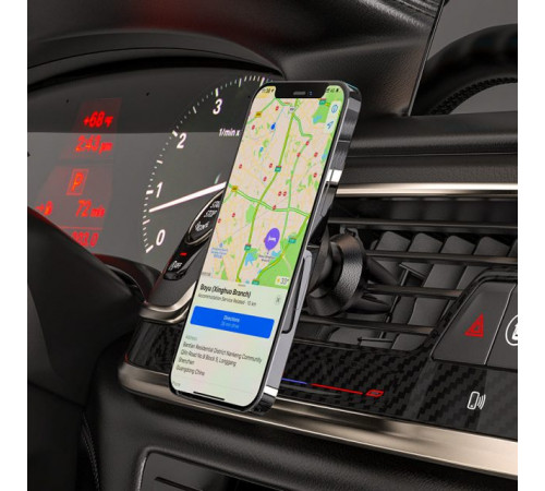 Автотримач для телефона HOCO CA81 Ligue Air vent magnetic car holder Black (6931474743879)