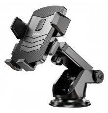 Автотримач для телефона HOCO CA83 David one-button center console car holder Black (6931474748423)