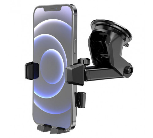 Автотримач для телефона HOCO CA83 David one-button center console car holder Black (6931474748423)