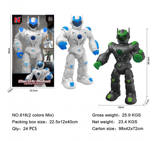Робот-крокер Galaxy Warrior зі звуком та світлом 616 (24 шт)