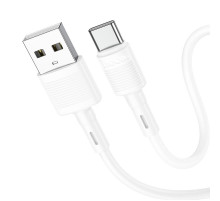Кабель HOCO X83 USB to Type-C 3A, 1m, PVC, PVC connectors, White (6931474770912)
