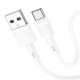 Кабель HOCO X83 USB to Type-C 3A, 1m, PVC, PVC connectors, White (6931474770912)