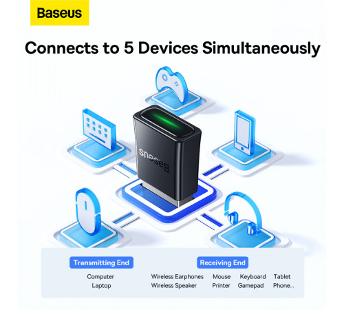 Адаптер Bluetooth Baseus BA07 Wireless Adapter Black (ZJBA010001)