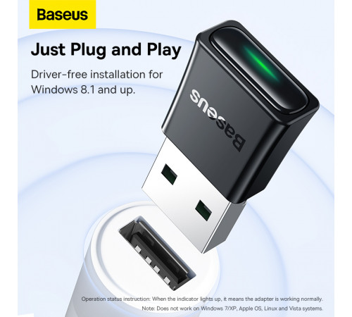 Адаптер Bluetooth Baseus BA07 Wireless Adapter Black (ZJBA010001)
