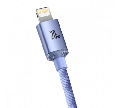Кабель Baseus Crystal Shine Series Fast Charging Data Cable Type-C to iP 20W 1.2m Purple (CAJY000205)