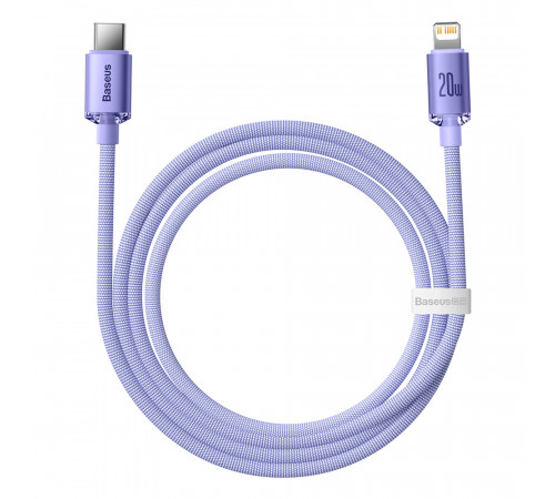 Кабель Baseus Crystal Shine Series Fast Charging Data Cable Type-C to iP 20W 1.2m Purple (CAJY000205)
