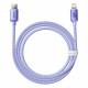 Кабель Baseus Crystal Shine Series Fast Charging Data Cable Type-C to iP 20W 1.2m Purple (CAJY000205)