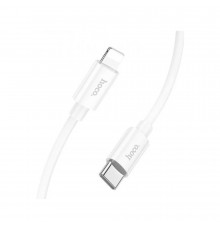 Кабель HOCO X87 Magic silicone PD charging data cable for iP White (6931474783189)