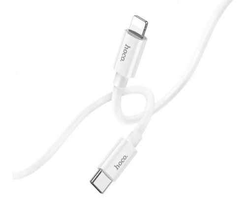 Кабель HOCO X87 Magic silicone PD charging data cable for iP White (6931474783189)