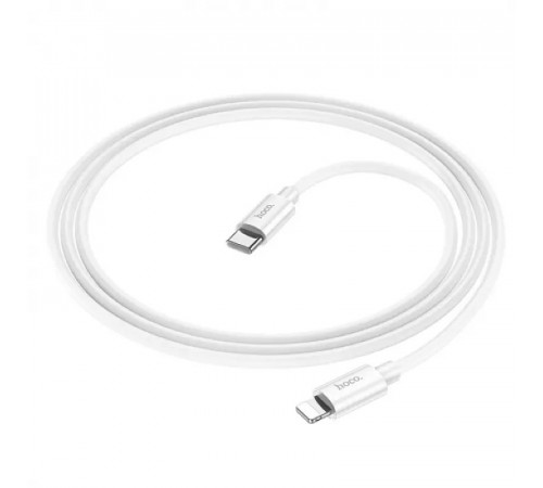 Кабель HOCO X87 Magic silicone PD charging data cable for iP White (6931474783189)