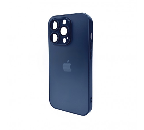 Чохол для смартфона AG Glass Matt Frame Color Logo for Apple iPhone 15 Pro Navy Blue (AGMattFrameiP15PBlue)