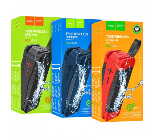 Портативна колонка HOCO HC6 Magic sports BT speaker, 10W*2, IPX6, Black (6931474749055)