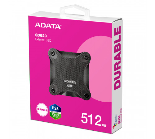 Портативний SSD ADATA SD620 512GB USB 3.2  520/460Mb/s Black (SD620-512GCBK)