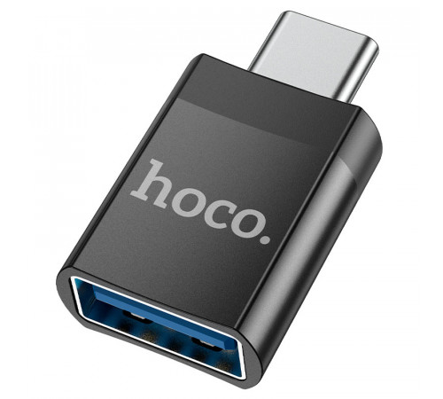 Адаптер HOCO UA17 Type-C male to USB female USB3.0 adapter Black (6931474762016)