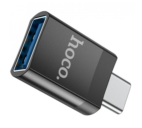 Адаптер HOCO UA17 Type-C male to USB female USB3.0 adapter Black (6931474762016)