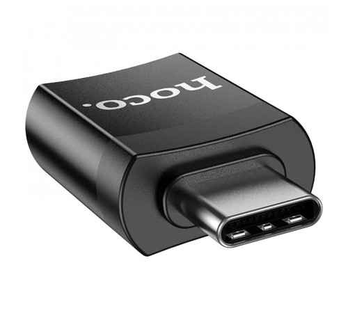 Адаптер HOCO UA17 Type-C male to USB female USB3.0 adapter Black (6931474762016)