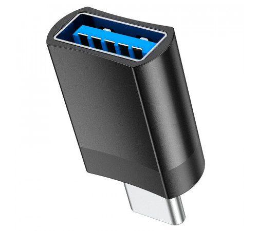 Адаптер HOCO UA17 Type-C male to USB female USB3.0 adapter Black (6931474762016)