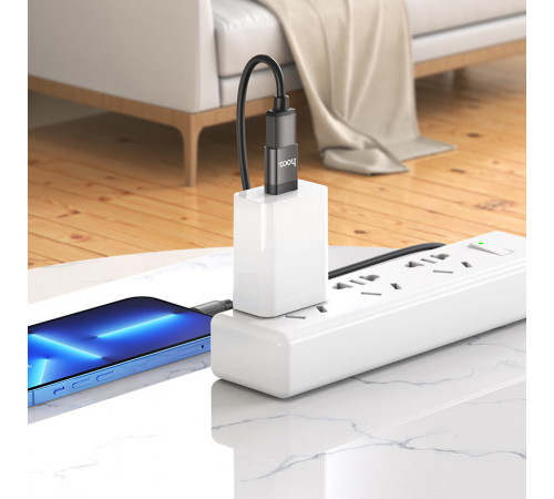 Адаптер HOCO UA17 Type-C male to USB female USB3.0 adapter Black (6931474762016)