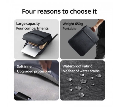 Рюкзак UGREEN LP664 Laptop Backpack B02 Dark Grey (Up to 15.6'')(UGR-90798) (UGR-90798)