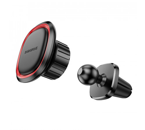 Автотримач для телефона BOROFONE BH124 Roman magnetic car holder (air outlet) Black and Red (6941991119545)