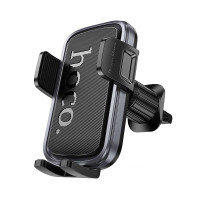 Автотримач для телефона HOCO H78 Vista push-type car holder (air outlet) Black Metal Gray (6942007647885)