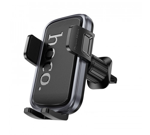 Автотримач для телефона HOCO H78 Vista push-type car holder (air outlet) Black Metal Gray (6942007647885)