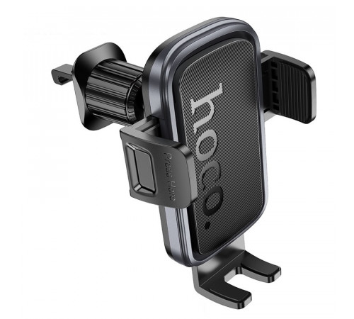 Автотримач для телефона HOCO H78 Vista push-type car holder (air outlet) Black Metal Gray (6942007647885)